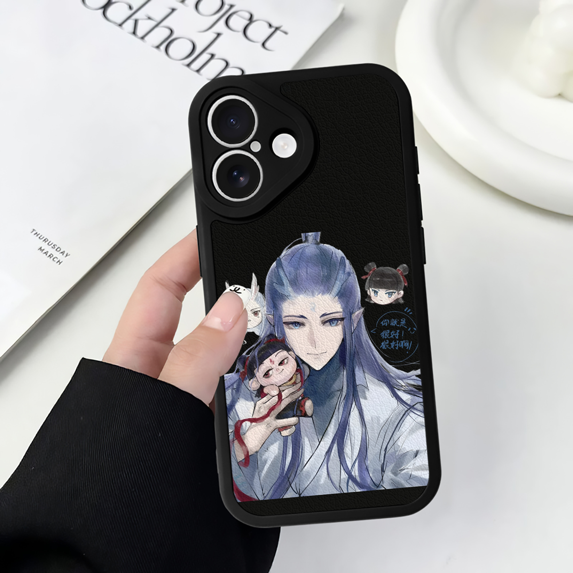 （画像用） Ne Zha 2 ナタ 魔童の大暴れ 【iPhone 16シリーズ対応】シリコンスマホケース（レザー調） 材質：シリコン